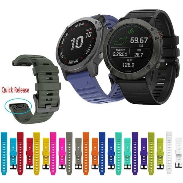 Hot Sale 20mm Wahband for Gin Fenix 6 6X Pro 5 5S 5X Plus 3HR Fenix 7 7X Silicone Quick Release Wah Easyfit Wristband T241115