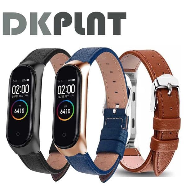 Hot Sale Colored leather black rose gold case suitable for MiBand 6 4 5 strap suitable for Amazfit Mi Band 5 4 3 6 bracelet strap T241115