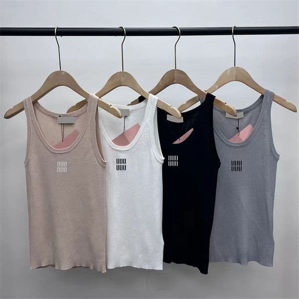 Letters Knitted Women Singlet Tops Sleeveless Summer Tank Top Luxury Designer Sporty Tanks Summer Sexy Cool Singlets Vest Knits