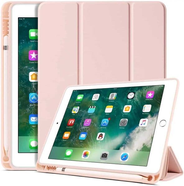 Hot Sale Suitable for iPad Air 9.7 11 iPad Air 4 5 10.9 3 Wake up Box iPad 10.2 Pro 11 2024 10.5 Mini 7 6 with Pencil Holder Silicone Funda Cover T241115