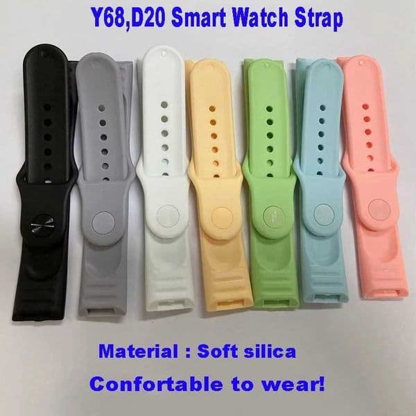 Hot Sale High quality silicone strap for Y68 Smart Wah D20 Smartwah TPU strap D20 Pro bracelet Wahband replacement accessories T241115