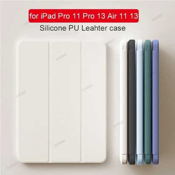 Hot Sale PU leather silicone cover suitable for iPad Pro 13 2024 Pro 11 Air 11 Air 6 Air 13 inch 2024 car sleep wake soft shell T241115