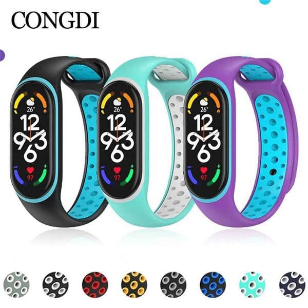 Silicone strap for Mi Band 7 6 5 4 3 wristband sweat resistant sports replacement bracelet wristband Mi Band accessories M241115