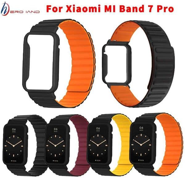 Mi Band 7 Pro Double sided Magnetic Soft Silicon Tape Metal Case Wristband MiBand 7 Pro Wah Bracelet M241115