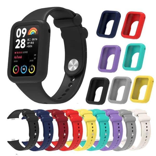 Hot Sale Silicone strap for Mi Band 9/8 Pro wristband bracelet+protective case accessory T241115