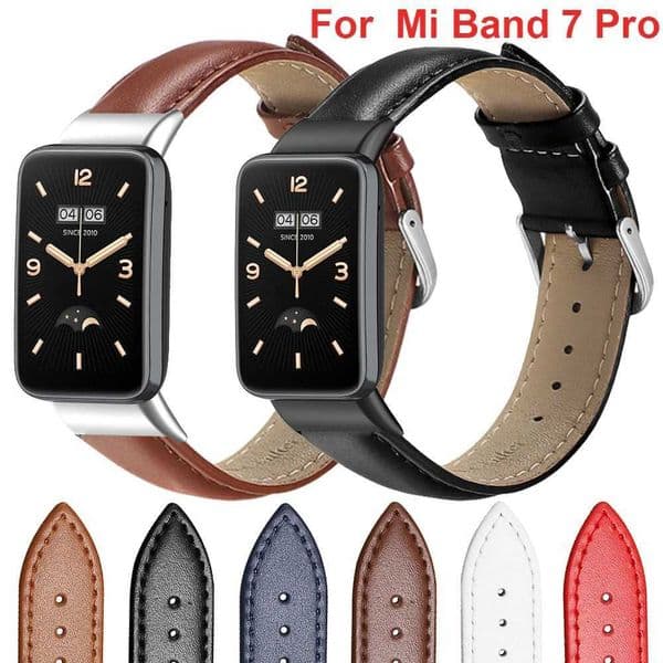 Essidi Leather Wah Band for Mi Band 7 Pro Wen Men Bracelet Strap Ring for Mi Band 7 Pro Replacement M241115