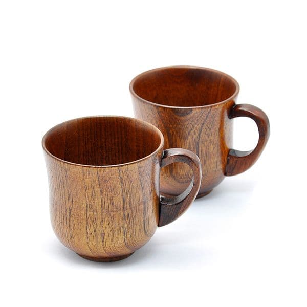 260Ml Handmade Wooden Cup Tea Cups Japan Style Drinking Wood Mug With Handle For Beer Coffee Milk 0524