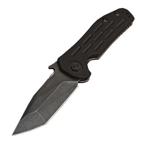 High Quality 0620 knife Pocket Folder Knife D2 Stone Wash Tanto Point Blade G10 with Steel Handle Outdoor Camping Hiking Fishing EDC Knives with Retail Box