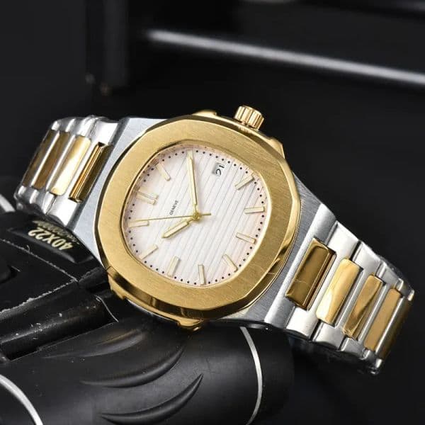men's watch three-pin automatic mechanical watch Europe's top luxury brand steel belt men's fashion luxury watch