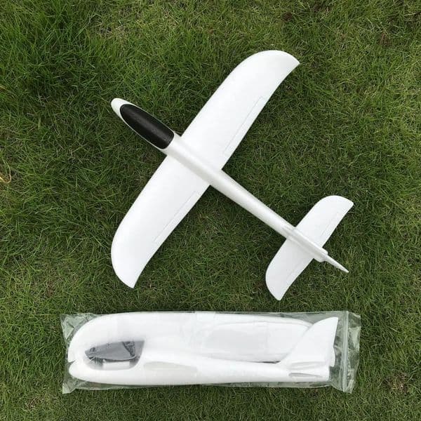 Pure White 49cm Hand Thrown Airplane Big Foam Plane Glider Model Outdoor Childrens Toys Aircraft Kids Birthday Party Creative 241116
