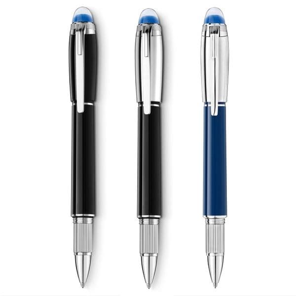2026 Wholesale Luxury Designer Wholesale Special Edition Monte Black cologne Resin Blue Crystal perfume Star Rollerball Ballpoint Montblanck Pen Pen Office Scho