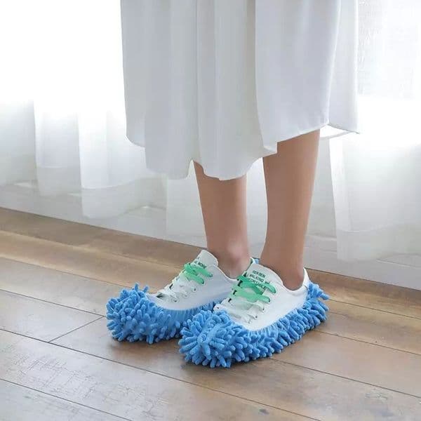 Household Cleaning Tools House Slippers Mop Shoe Cover Multifunctional Solid Dust Collector Building Bathroom Floor Shoe Sheath Cleanings Chenille Slipper