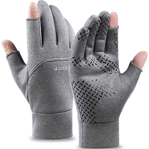 Winter Fishing Mens Gloves Women Cycling Warm Anti-Slip Gloves for Fishing Sports Touch Screen Two Fingers Cut Outdoor AnglingXJ241118
