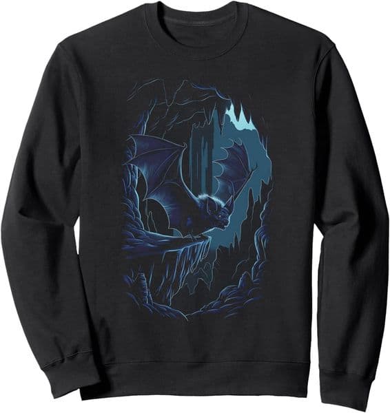 Long Sleeve Shirts for Men sweatshirt Bat Halloween Costume Spooky Scary Creepy Kawaii Chibi Goth Sweatshirt T shirt Tee Streetwear Casual tops clothes