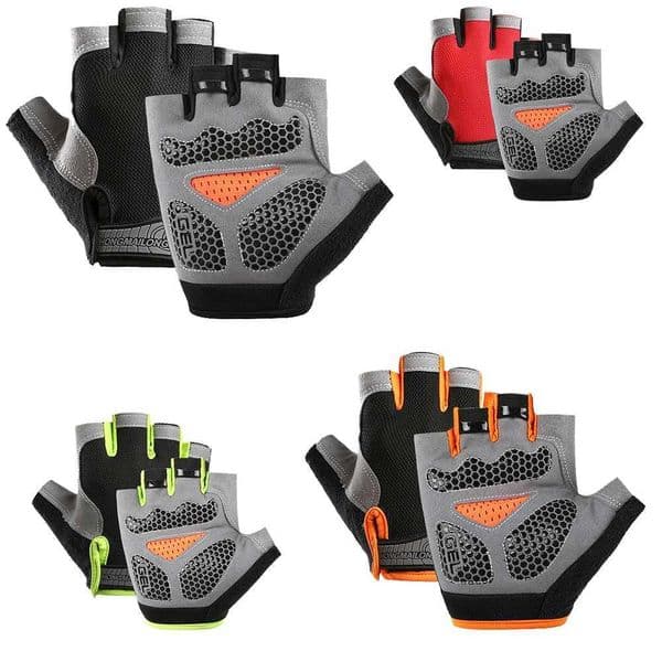 Anti Slip Shock Breathab Half Finger Gloves Breathab Cycling Gloves Fitn Gym Bodybuilding Crossfit Exercise Sports GlovesXJ241118