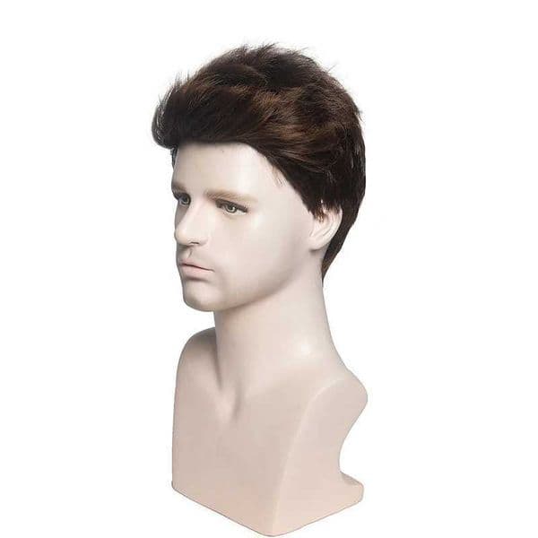 New Arrival Synthetic Short Brown Mens Wig Hand M Daily Clothing Fl Wig Natural Regenerated Hair Replacement Wig Z241118