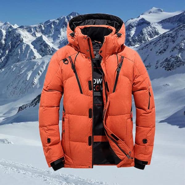 Winter Down Jacket Men White Duck Coat Windproof Warm Travel Camping Overcoat in Thicken Solid Color Hooded Male Clothing 241116