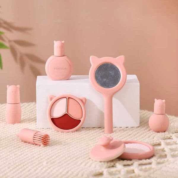 7 baby silicone makeup toys girls beauty and fashion toys BPA free educational game house childrens makeup toys W241119