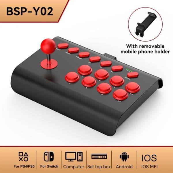 BSP-Y02 Game Controller For switch For PS3/PS4 Arcade game rocker Bluetooth Wireless Wired Controller for TV PC IOS Android Steam Joystick