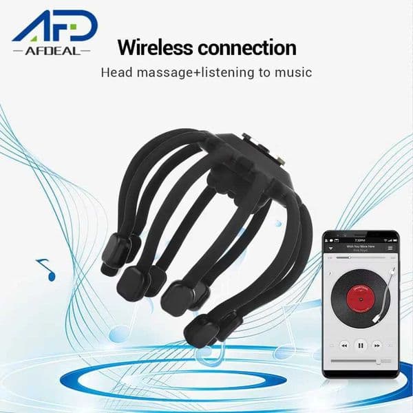 Head massager electric octopus claw anti pressure hair massager charging Bluetooth therapy device head scraper scalp massager W241120