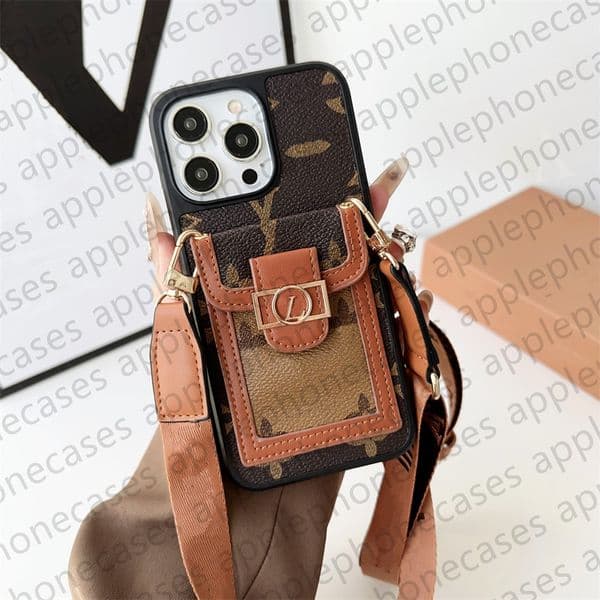 Wallet Phone Case Designer iPhone Case for iPhone 16 Pro Max 15 Pro 14 13 12 11 14 Plus 15 Plus XR XS X Samsung Galaxy S24 ultra S23 plus S22 Case Card Holder Cross body straps