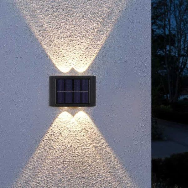Wall Lamp LED Solar Light Beads Up and Down Sunlight Solar Powered For Outdoor Garden Decor Waterproof 4 6 8 Leds Spotlights zyc241120