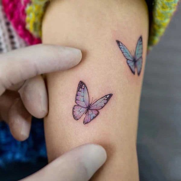Color Butterfly Tattoo Sticker Waterproof Men and Women Temporary TattooXJ241120