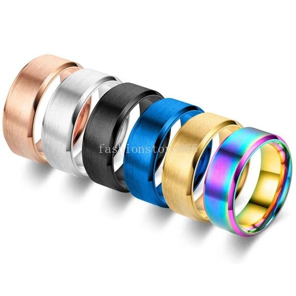 Top Quality Stainless Steel Gold Silver Black Band Ring for Men Women Jewelry Titanium Steel Male Feamle Finger Rings Party Jewelry Promotion Gift Wholesale price