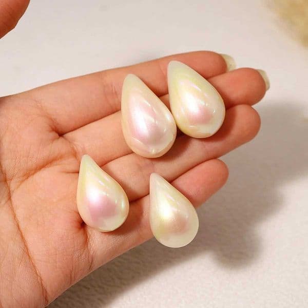Trendy Acrylic Pearl Drop Earrings for Women Vintage Irregular Droplet Shaped Earring Chic JewelryX241119