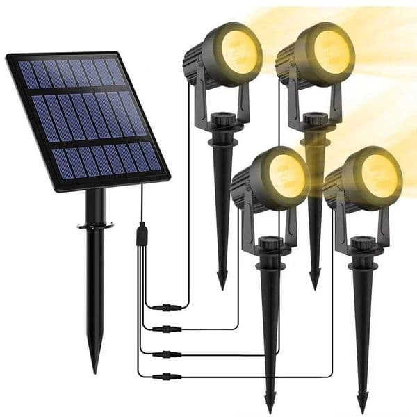 Solar Light Outdoor RGB Garden Pathway Decoration Solar Wall Lamp IP65 Waterproof Landscape Lawn Yard Path Spotlight for Tree zyc241120