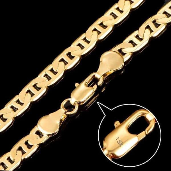 925 sterling silver necklace 6mm daily chain necklace bracelet jewelry gift for men and women 20cm/45-60cm 18K gold W241120
