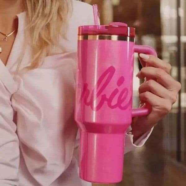 US STOCK 40oz Cobrand Shiny Pink Mugs Loveshackfancy Rose Lilac FLoral Cups Stainless Steel Tumblers With Handle Lid and Straw 40 OZ Travel Car Mugs Water Bottles 0328