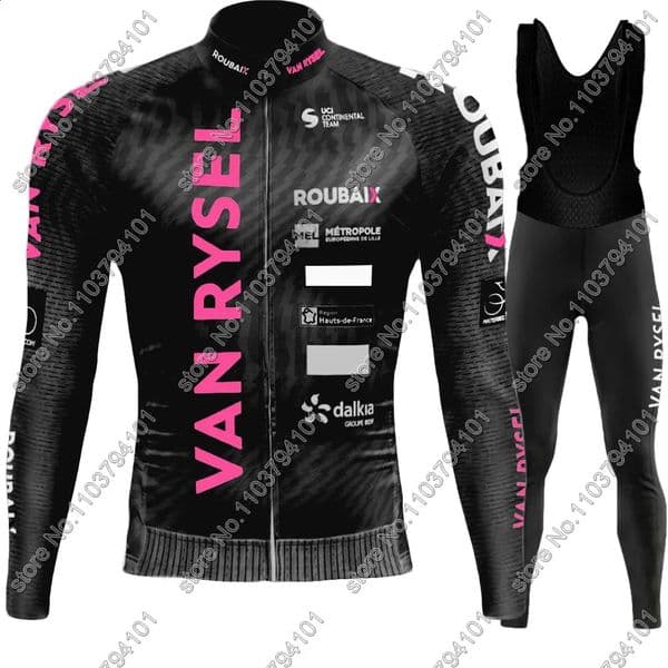Van Rysel - Roubaix Cycling Jersey 2024 Team Set Long Sleeve Summer France Cycling Clothing Bike Thermal Jacket Suit Pants Bi 241121