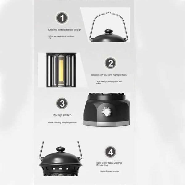 New Arrival COB outdoor atmospheric portable pendant lamp Cam lamp Cam lamp Horse lamp Tent lamp Z241121