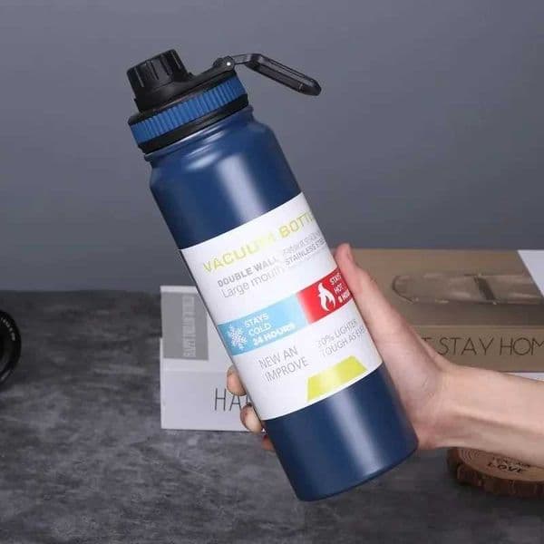 600/800ML portable hot water bottle 304 stainless steel water bottle double wall vacuum flame inflatable travel cup M241121