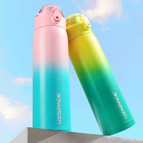 New 500ml Thermos Flask Dual Vacuum 316 Stainless Steel Sports Water Bottle Suitable for Girls Portable Leak proof Keeping Cold and Warm M241121