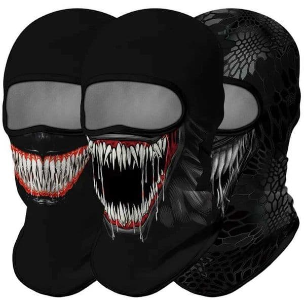 Balaclava Hiking Scarves Venom Mask Neck Gaiter Mask Bandana Tactical Army Headband Motorcycle Face Shield Pasamontanas HeadgearXJ241122