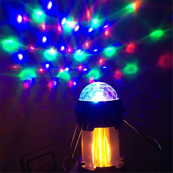 New Arrival RGB color 4-in-1 D cam light crystal ball stage light flame light hiking night light fishing lighting Z241121