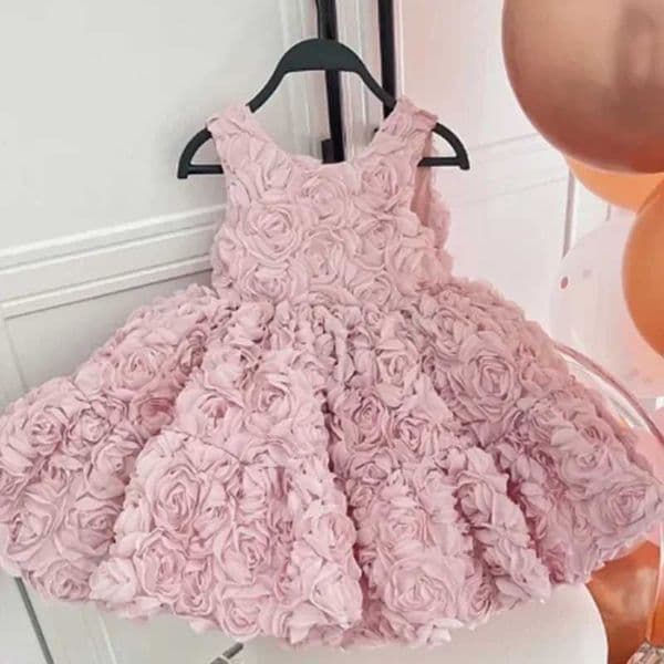 Baby Dress 2023 New Summer Girls and Childrens Clothing Flower Baby Princess Tutu Dress Birthday Party Childrens Clothing Girls Dress W241122