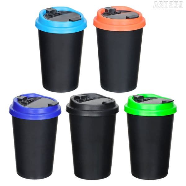 Mini Plastic Car Ashtray Smokeless Luminous Ash Tray Detachable Durable Cigarette Holder Eco-friendly Storage Cup With Cover Tobacco Smoking Accessories New