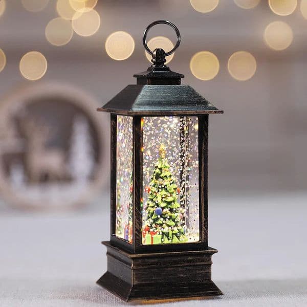 Christmas Decorations for Home Lantern Led Small Oil Lamp Light Candles Xmas Tree Ornaments Santa Claus Elk Year Gift 241121