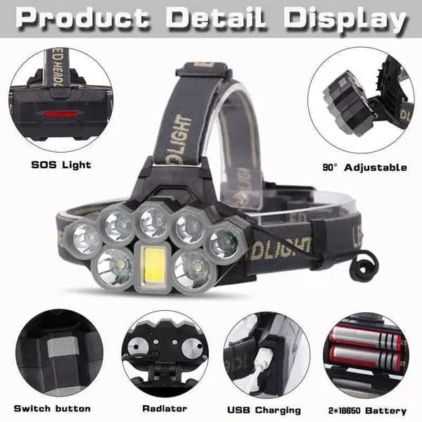 New Arrival D-light USB charging light is bright with 5 modes of waterproof light used for hunting running fishing Z241122