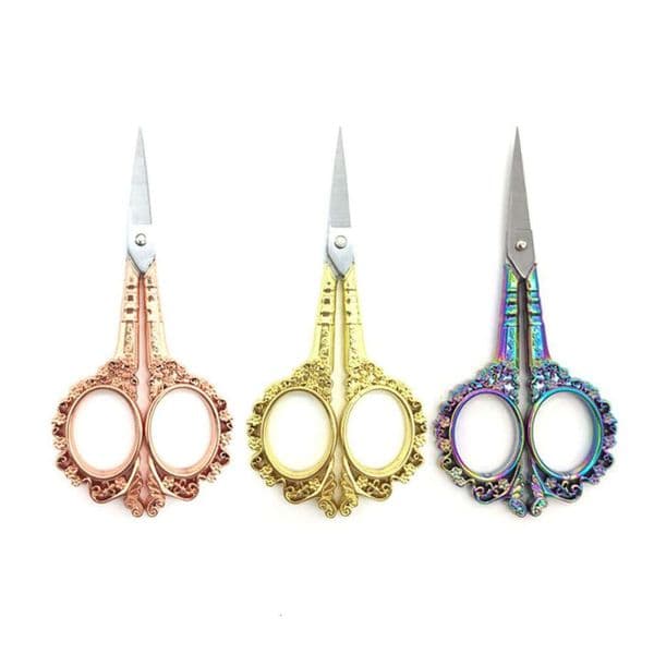 Manicure Scissors Vintage Stainless Steel Cuticle Precision Beauty Grooming Facial Hair Eyebrow Eyelash Nose Hair Scissor Nasenhaarschere Wholesale