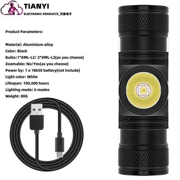 New Arrival USB battery charging dimmable outdoor hiking night light cam special light Z241122