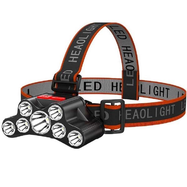 New Arrival Lightweight waterproof Adjustable 7D rechargeable outdoor light suitable for camming running hiking and work. Ideal outdoor activity Z241122