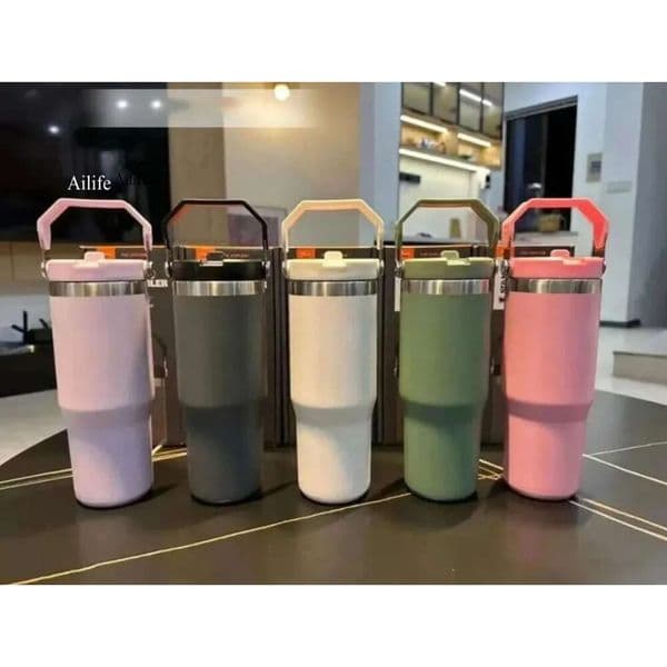 2026 US Stock DHL Water Bottles 20Oz 30Oz Cups Heat Preservation Stainless Steel Outdoor Large Capacity Tumblers Reusable Leakproof Flip Cup I0424 0424 Free Shi