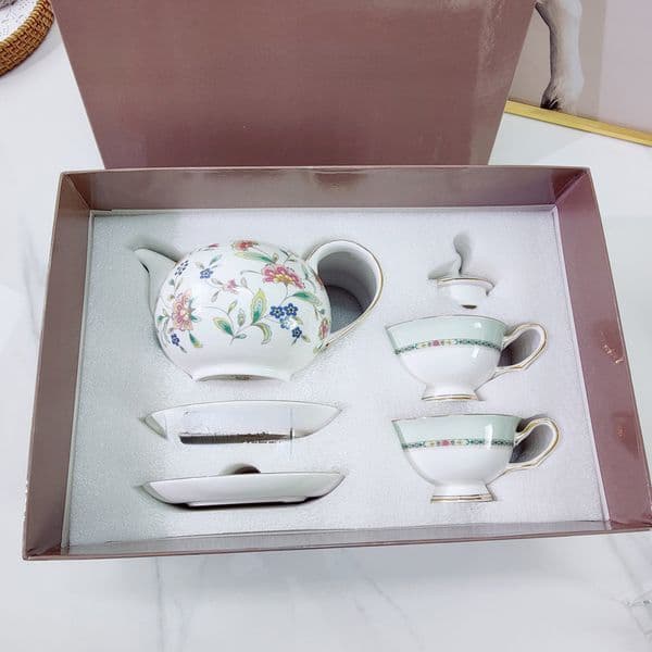 Designer Cups and Saucers Sets W Flower Dance Butterfly Luxury English Coffee Saucer Bone China Flowers Afternoon