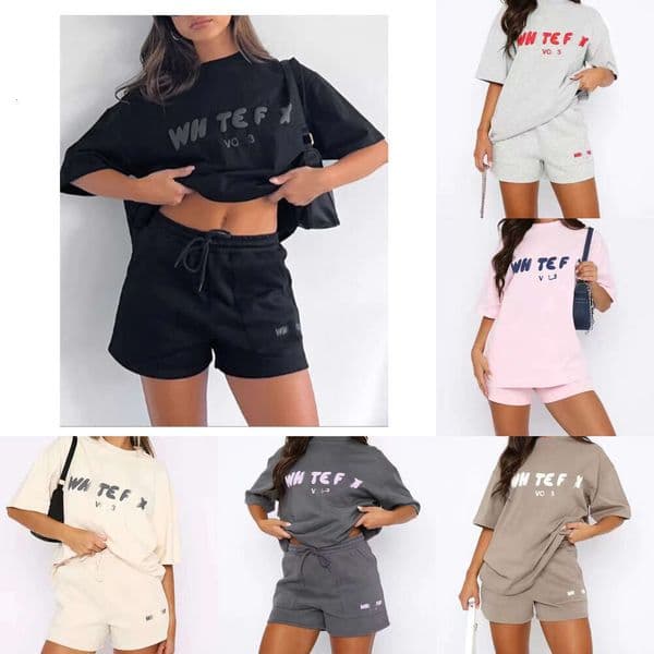 Designer Womens Tracksuits Spring Summer New T-shirt Set Fashionable Sports Foam Short Slved Pullover Shorts Two Piece Set T260416