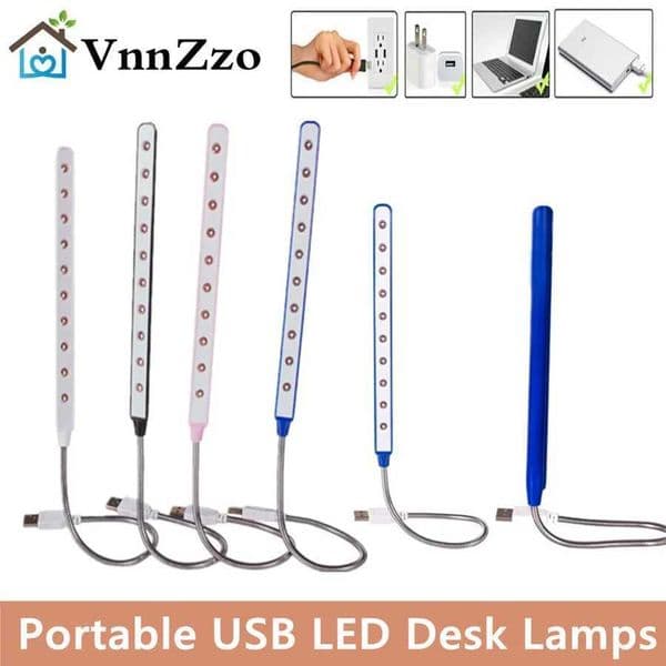 Mini USB Foldable Night Light LED Reading Desk Light Portable Laptop Power Socket Light for Desk Decorative PC Keyboard Light X241122