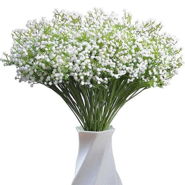 Faux Floral Greenery Babys Breath Artificial Flowers Fake Flowers Gypsophila Bouquet Fall Flowers for Wedding DIY Party Home Decor 24pcs T240422
